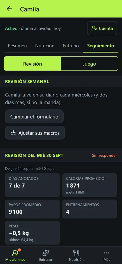 Su revisión de la semana, con sus respuestas